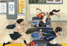 Cuộc sống thời Covid-19 theo cảm hứng Olympic của họa sĩ Adrian Hogan