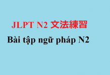 JLPT N2: bài tập ngữ pháp (4)